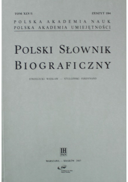 Polski słownik biograficzny Zeszyt 184