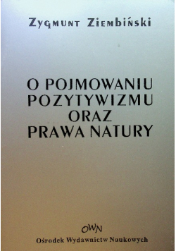 O pojmowaniu pozytywizmu oraz prawa natury