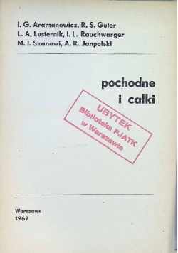 Pochodne i całki