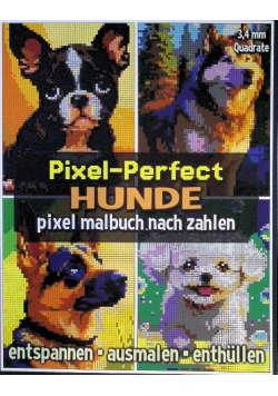 Pixel-Perfect Hunde Pixel Malbuch nach Zahlen