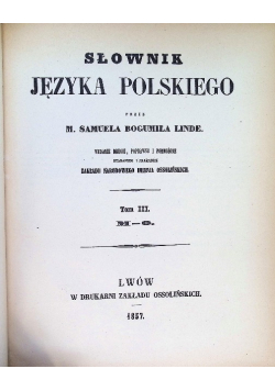 Słownik Języka Polskiego Tom III