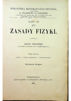 Zasady fizyki Tom IV 1908 r.