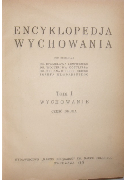 Encyklopedja wychowania Tom I  1934 r