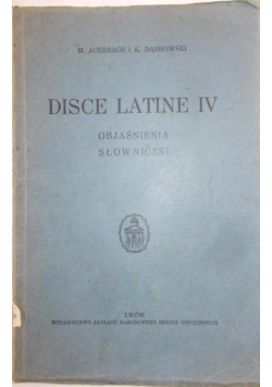 Disce Latine IV, 1936 r.