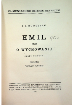 Emil czyli o wychowaniu 1930 r.