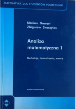 Analiza matematyczna 1 Definicje