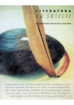 Literatura na świecie Nr 1 - 2 / 96