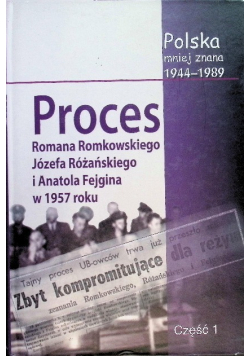 Proces Romana Romkowskiego, Józefa Różańskiego i Anatola Fejgina w 1957 roku