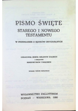Pismo Święte Starego i Nowego Testamentu