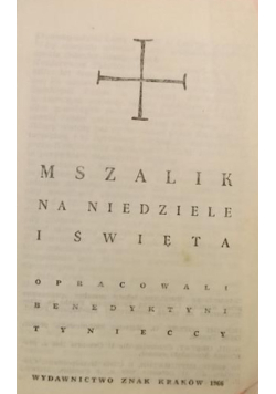 Mszalik na niedziele i święta