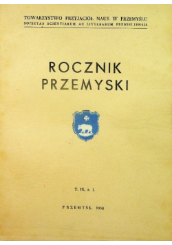 Rocznik przemyski Tom IX