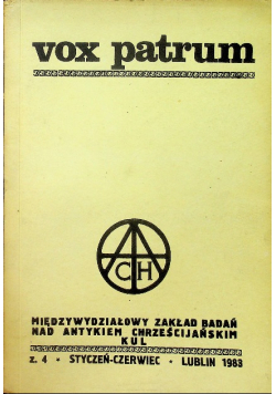 Vox Patrum styczeń czerwiec Tom 4