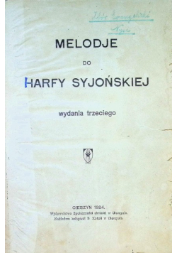 Melodje do Harfy Syjońskiej 1924 r