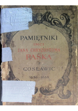 Pamiętnik IMCI Jana Chryzostoma Paska z Gosławic 1926 r.