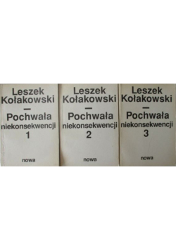 Pochwała niekonsekwencji Tom 1 do 3