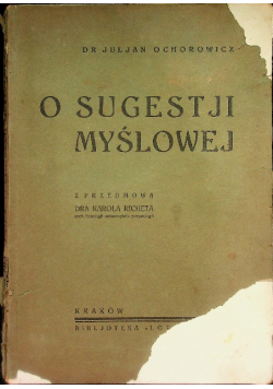 O sugestji myślowej 1937 r.