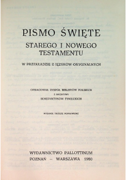 Pismo święte Starego i Nowego Testamentu