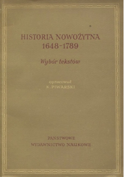 Historia nowożytna 1648 do 1789