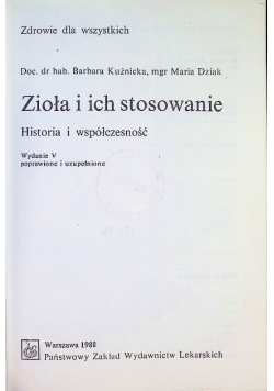 Zioła i ich stosowanie