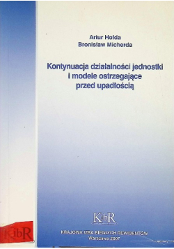 Kontynuacja działalności jednostki i modele ostrze