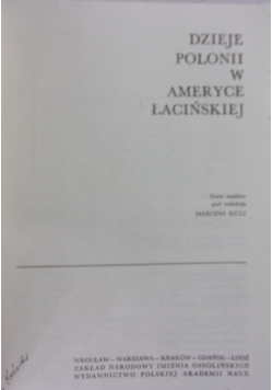 Dzieje Polonii w Ameryce Łacińskiej