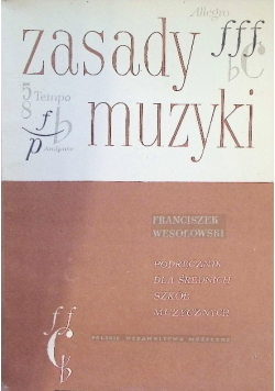 Zasady muzyki podręcznik dla średnich szkół muzycznych