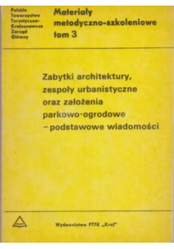 Zabytki architektury zespoły urbanistyczne oraz założenia parkowo ogrodowe - podstawowe wiadomości II obieg