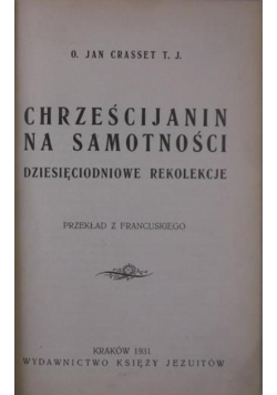 Chrześcijanin na samotności 1931 r.