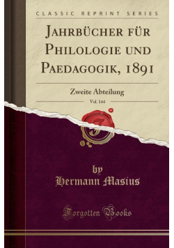 Jahrbucher fur Philologie und Pedagogik Zweite Abteilung Vol 144