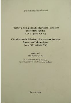 Klerycy z ziem polskich ,litewskich i pruskich święci w Rzymie