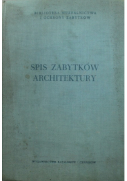 Spis zabytków architektury i budownictwa