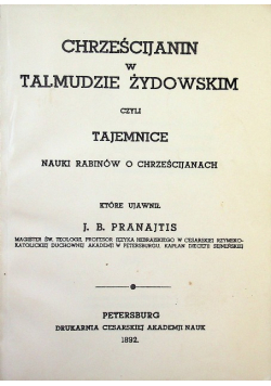 Chrześcijanin w Talmudzie Żydowskim czyli tajemnice