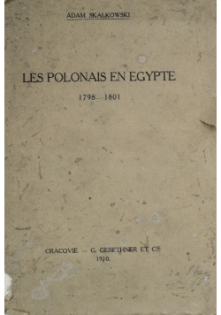 Les polonais en Egypte 1798 do 1801, 1910 r