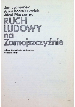 Ruch ludowy na Zamojszczyźnie