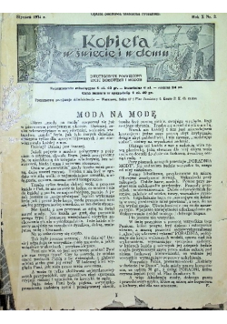 Kobieta w świecie i w domu 24 numery 1934 r. niekompletny