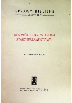 Rozwój ofiar w religii starotestamentowej