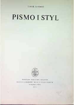 Pismo i styl
