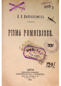 Pisma Pomniejsze 1875 r.