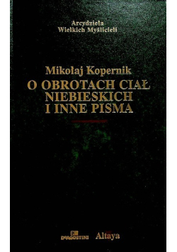 O obrotach ciał niebieskich i inne pisma