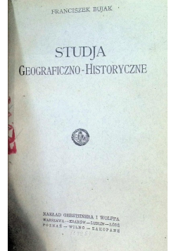 Studja geograficzno - historyczne 1925 r.