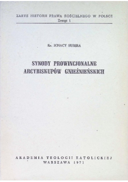 Synody prowincjonalne arcybiskupów gnieźnieńskich