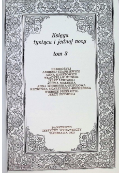 Księga tysiąca i jednej nocy Tom 3