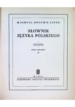 Słownik Języka Polskiego Tom IV