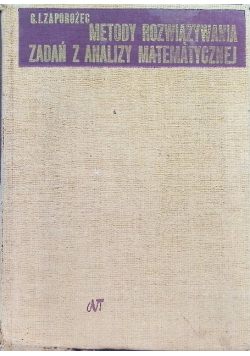 Metody rozwiązywania zadań z analizy matematycznej