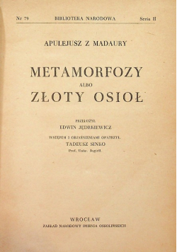 Metamorfozy albo złoty osioł