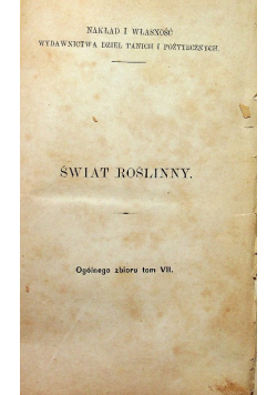 Świat roślinny 1867 r.