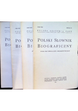 Polski słownik biograficzny Tom XX  zeszyty od 84 do 87