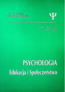 Psychologia Edukacja i Społeczeństwo Tom 4 Nr 2 /07