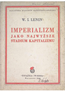 Imperializm jako najwyższe stadium kapitalizmu 1949 r.