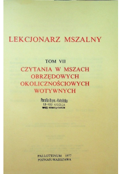 Lekcjonarz mszalny Tom VII